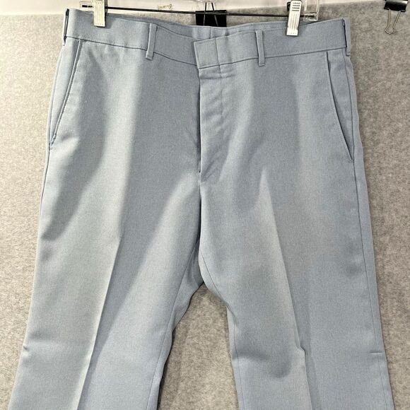 Vintage Levis Action Slacks Mens Size 34x31 Light Blue Trouser Pants flared - Picture 2 of 12